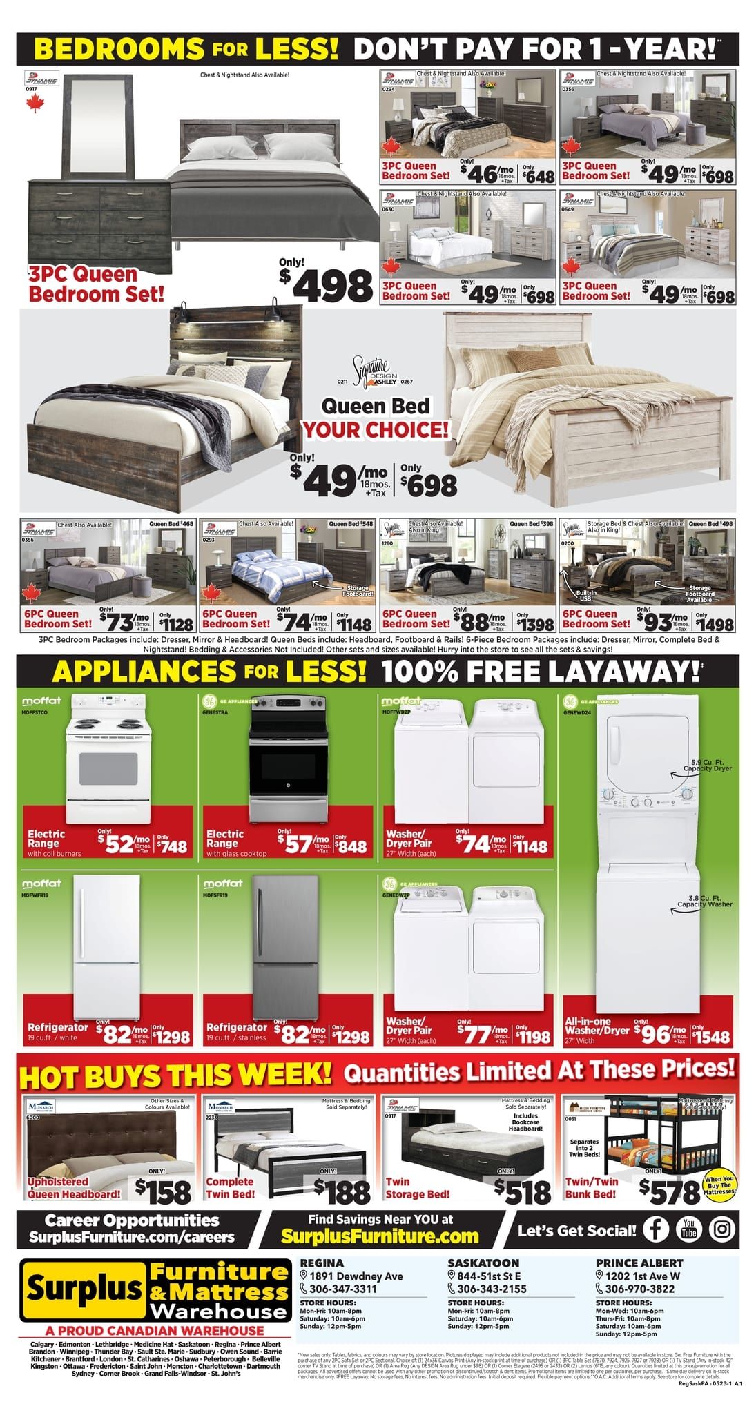 Surplus Furniture & Mattress Warehouse (Prince Albert) Flyer May 1 to 7