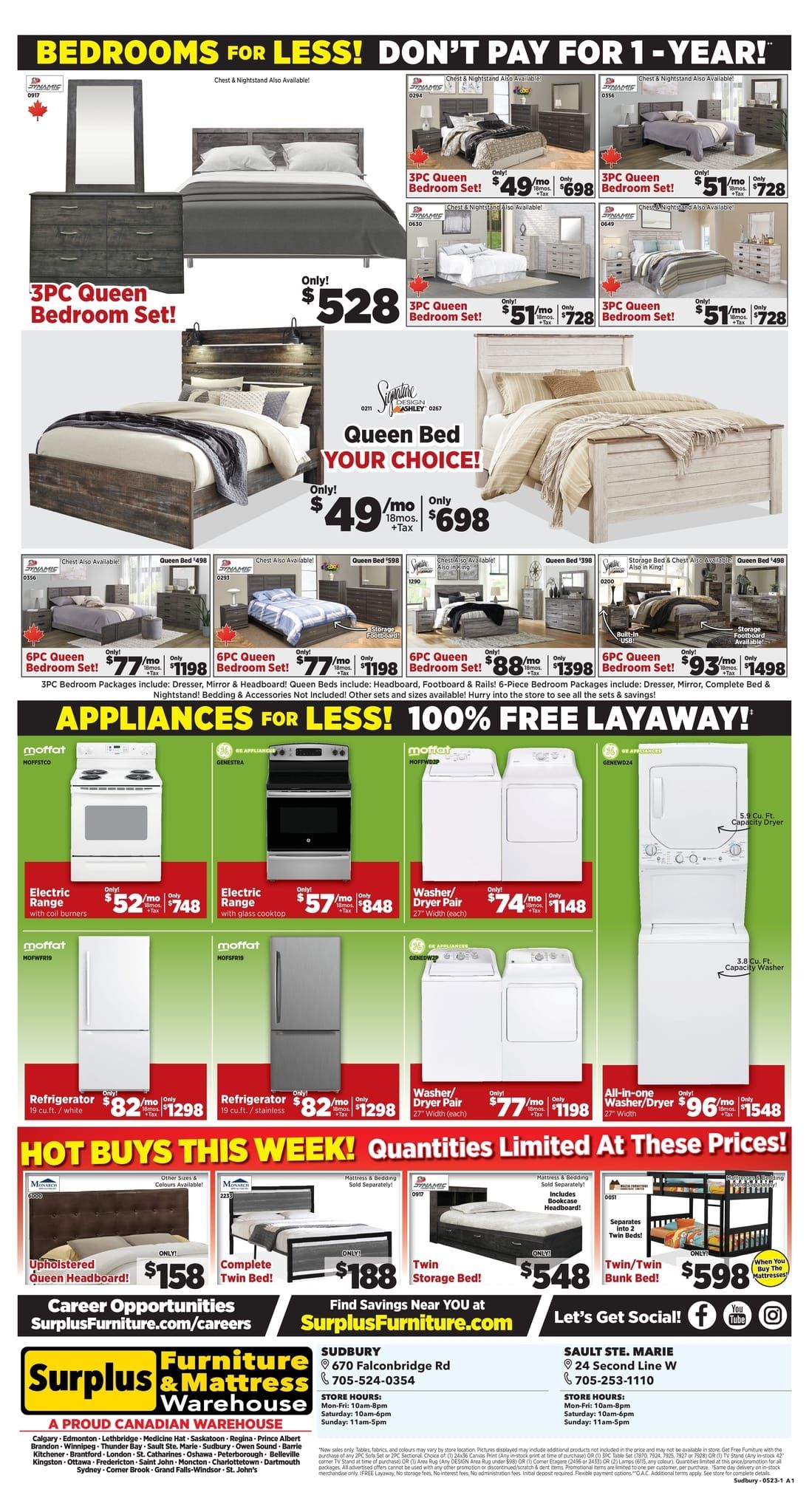 Surplus Furniture & Mattress Warehouse (Sudbury) Flyer May 1 to 7