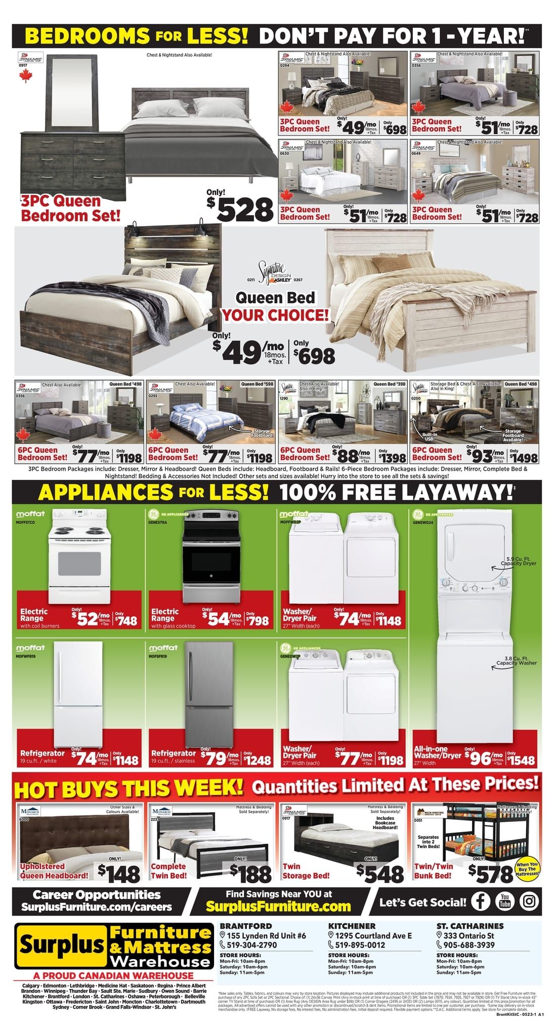 Surplus Furniture & Mattress Warehouse (Brantford) Flyer May 1 to 7