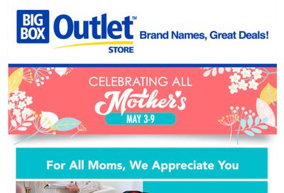Big Box Outlet Store Flyer May 3 to 9