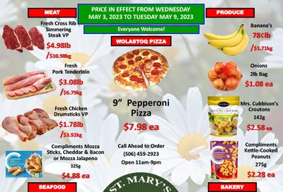 St. Mary's Supermarket Flyer May 3 to 9
