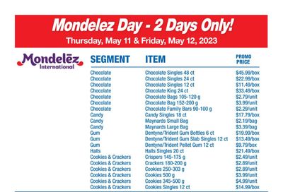 Wholesale Club Mondelez Day Flyer May 11 to 12