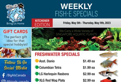 Big Al's (Kitchener) Weekly Specials May 5 to 11