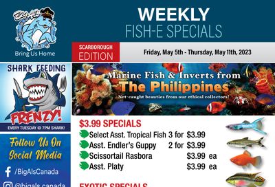 Big Al's (Scarborough) Weekly Specials April 28 to May 4