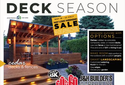 J&H Builder's Warehouse Flyer May 11 to June 7