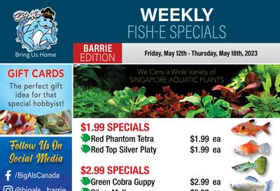 Big Al's (Barrie) Weekly Specials May 12 to 18