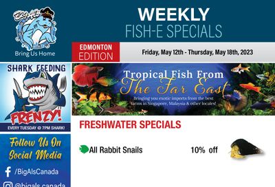 Big Al's (Edmonton) Weekly Specials May 12 to 18