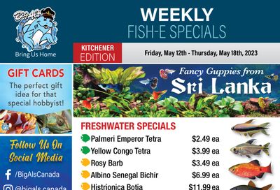 Big Al's (Kitchener) Weekly Specials May 12 to 18