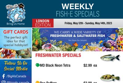 Big Al's (London) Weekly Specials May 12 to 18