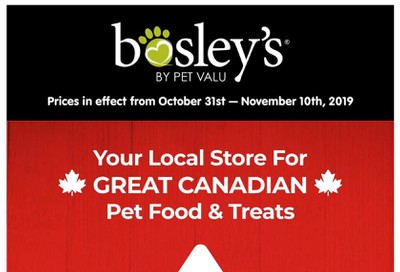 Bosley's by PetValu Flyer October 31 to November 10