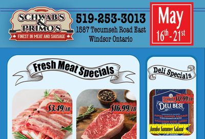 Schwab's & Primo's Flyer May 16 to 21