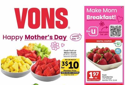 Vons (CA) Weekly Ad Flyer Specials May 10 to May 16, 2023