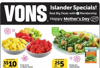 Vons (CA) Weekly Ad Flyer Specials May 10 to May 16, 2023