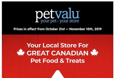Pet Valu Flyer October 31 to November 10