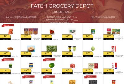 Fateh Grocery Depot Flyer May 18 to 24