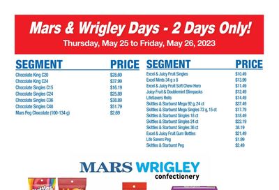 Wholesale Club Mars & Wrigley Flyer May 25 to 26