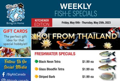 Big Al's (Kitchener) Weekly Specials May 19 to 25