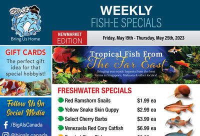 Big Al's (Newmarket) Weekly Specials May 19 to 25