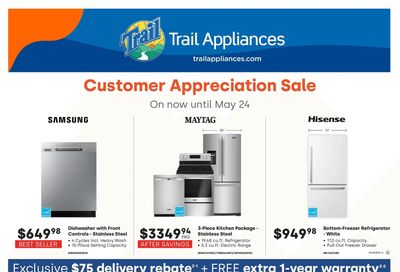 Trail Appliances (BC) Customer Appreciation Flyer May 4 to 24