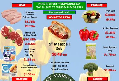 St. Mary's Supermarket Flyer May 24 to 30