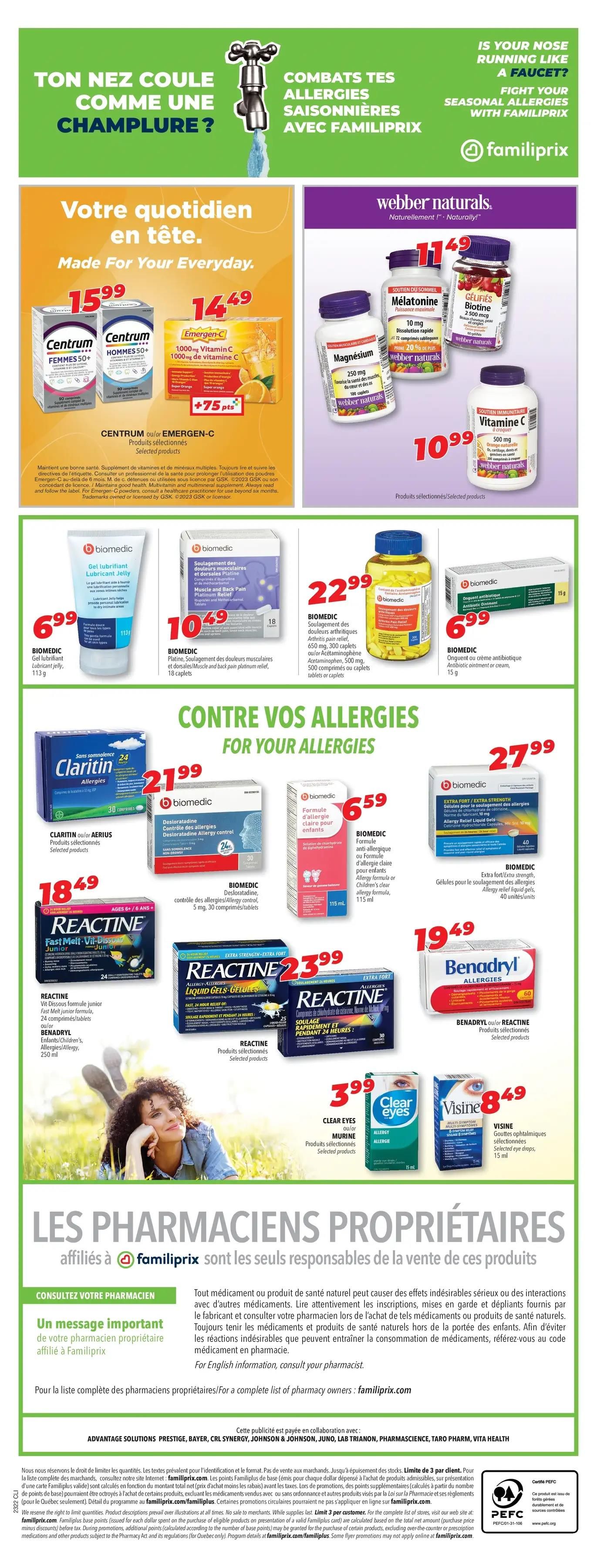 Familiprix Clinique Flyer May 25 to 31