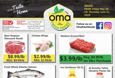 Oma Fresh Foods Flyer May 26 to June 1