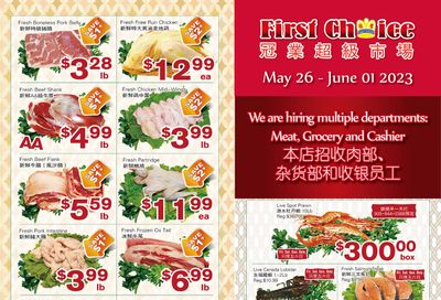 First Choice Supermarket Flyer May 26 to June 1
