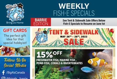 Big Al's (Barrie) Tent & Sidwalk Sale May 26 to 28