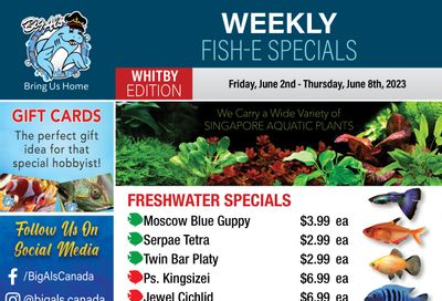 Big Al's (Whitby) Weekly Specials June 2 to 8