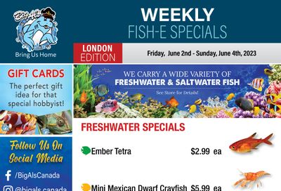 Big Al's (London) Weekend Specials June 2 to 4