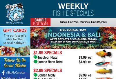 Big Al's (Barrie) Weekly Specials June 2 to 8