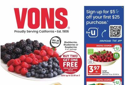 Vons (CA) Weekly Ad Flyer Specials May 31 to June 6, 2023