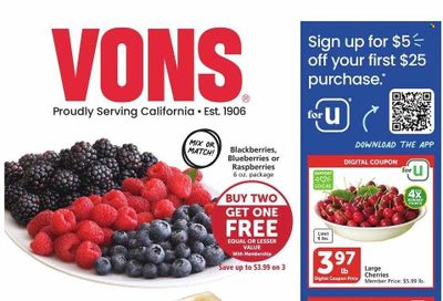 Vons (CA) Weekly Ad Flyer Specials May 31 to June 6, 2023