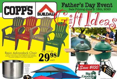 COPP's Buildall Father's Day Event Flyer June 8 to 18