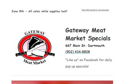Gateway Meat Market Flyer June 8 to 14