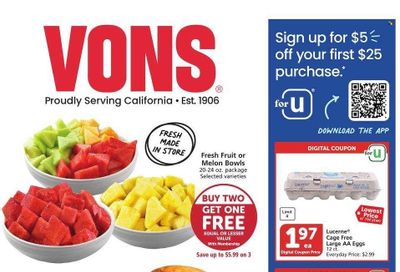 Vons (CA) Weekly Ad Flyer Specials June 7 to June 13, 2023