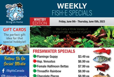 Big Al's (Whitby) Weekly Specials June 9 to 15