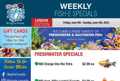 Big Al's (London) Weekend Specials June 9 to 11