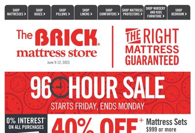 The Brick Mattress Store Flyer June 9 to 12