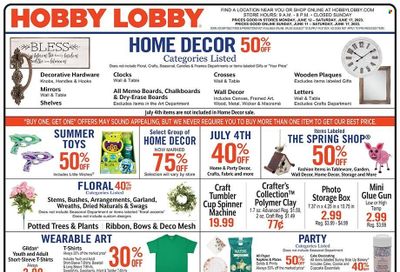 Hobby Lobby Weekly Ad Flyer Specials June 11 to June 17, 2023