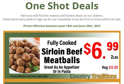 Country Traditions One-Shot Deals Flyer June 14 to 20