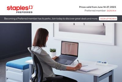 Staples Summer 2023 Edition Furniture + Tech Flyer June 14 to 27