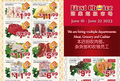 First Choice Supermarket Flyer June 16 to 22