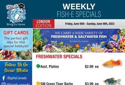 Big Al's (London) Weekend Specials June 16 to 18