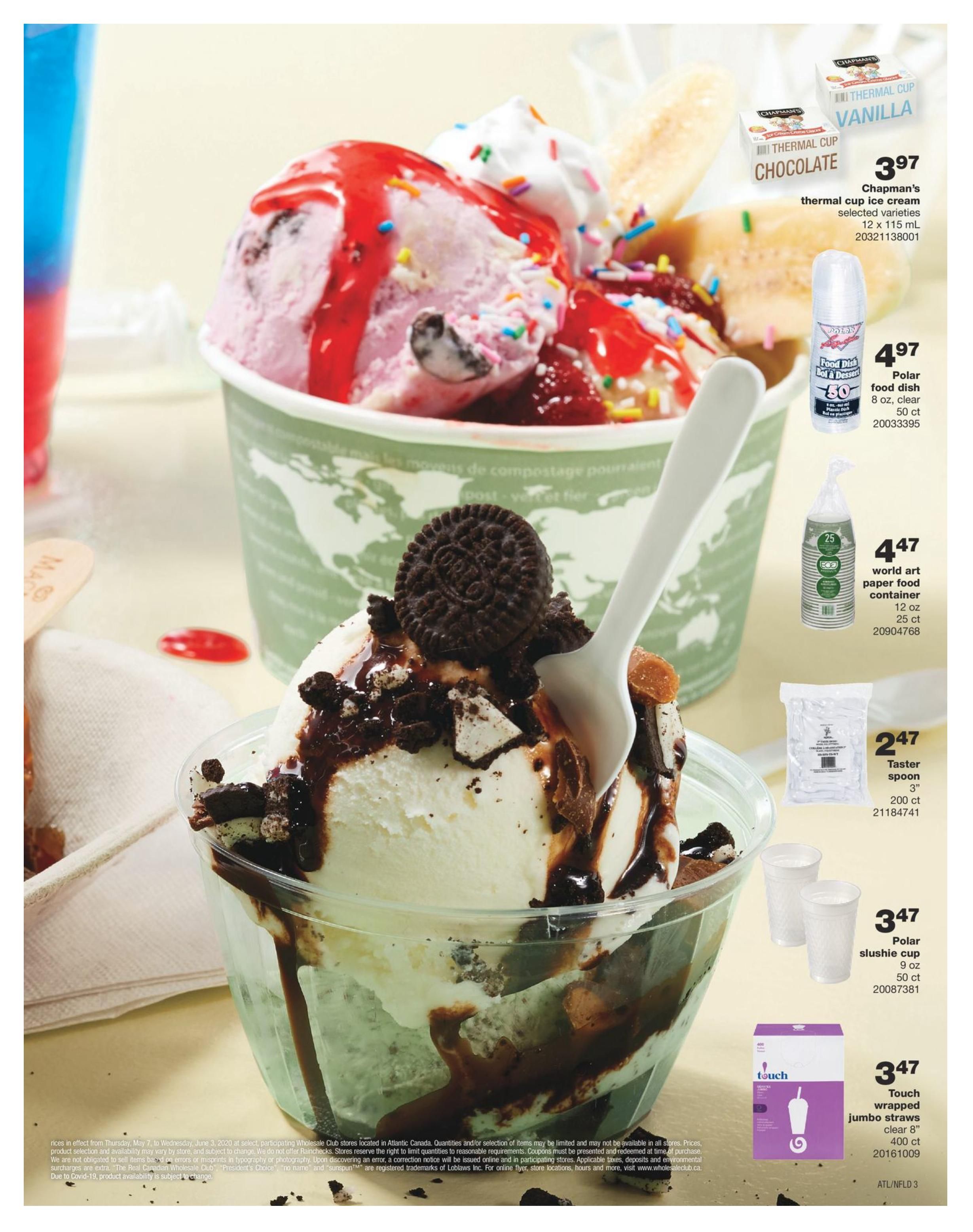 Wholesale Club (Atlantic) Dairy Bar Flyer May 7 to June 3