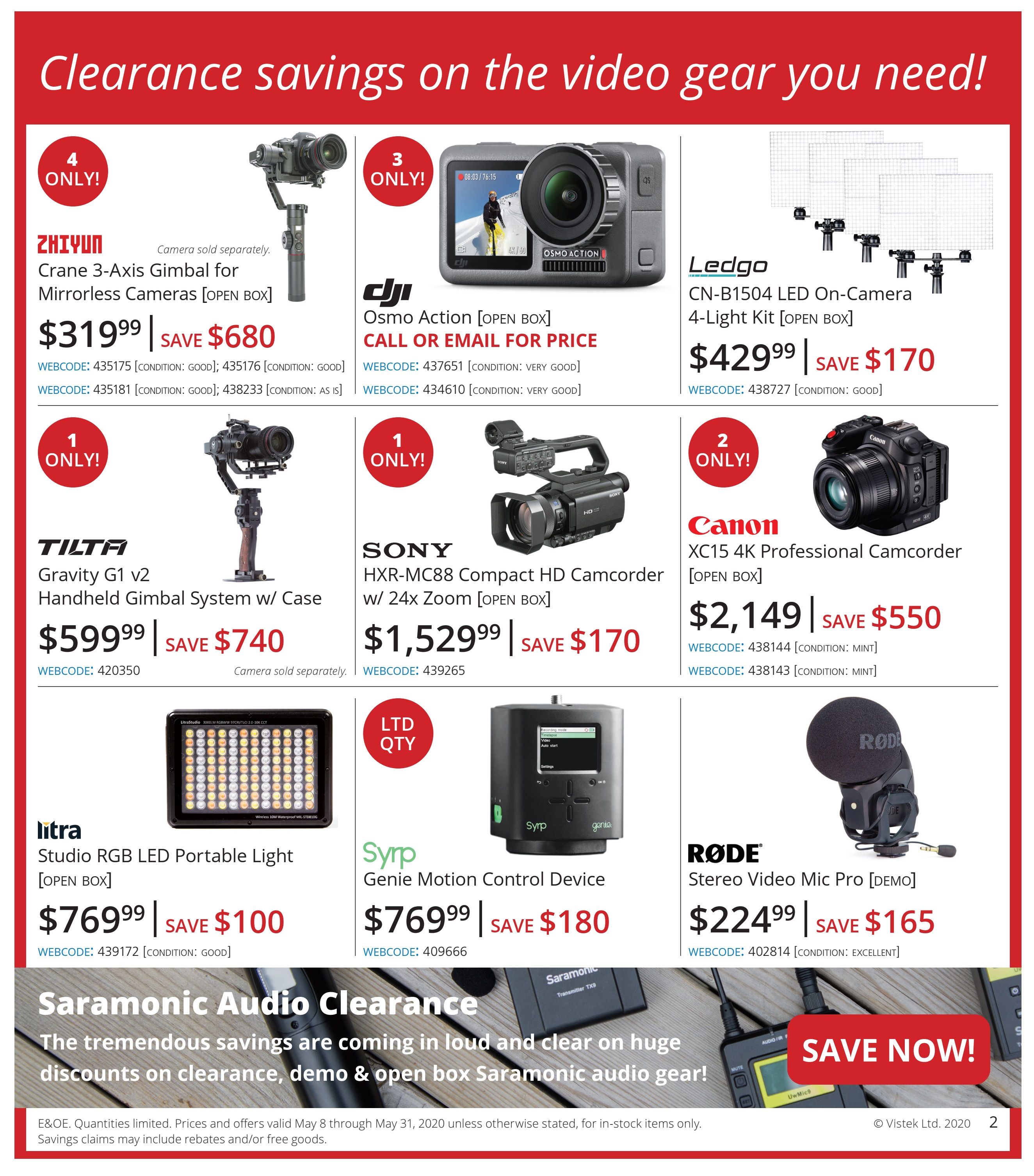 Vistek Flyer May 8 to 31