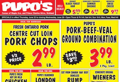 Pupo's Food Market Flyer June 22 to 28