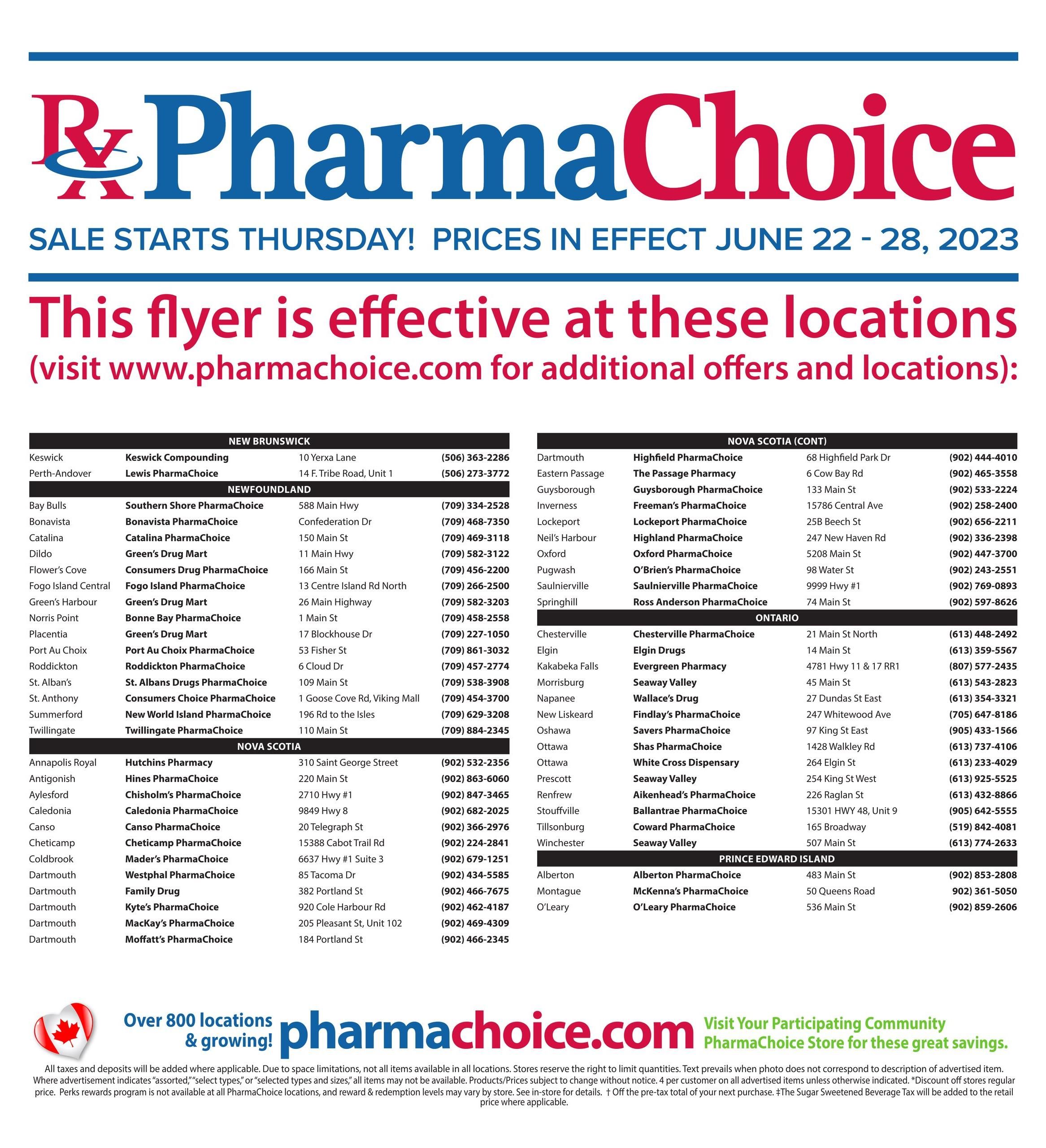 PharmaChoice (ON & Atlantic) Flyer June 22 to 28