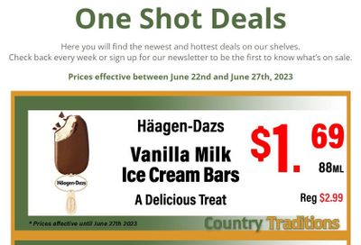 Country Traditions One-Shot Deals Flyer June 22 to 27