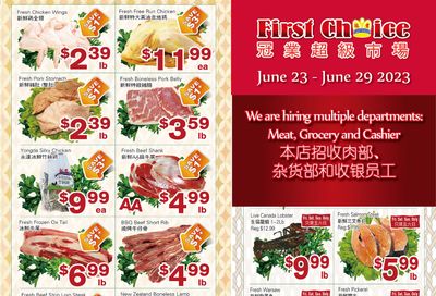 First Choice Supermarket Flyer June 23 to 29